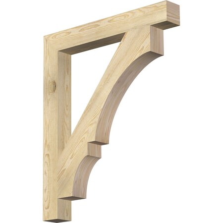 Ekena Millwork Balboa Block Rough Sawn Bracket, Douglas Fir, 4"W x 32"D x 38"H BKT04X32X38BOA05RDF